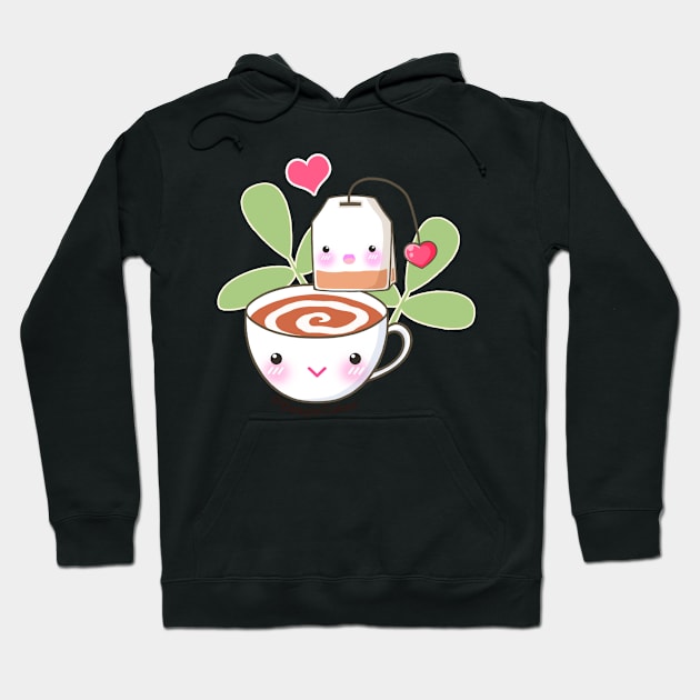 Teacup & Teabag Friends Hoodie by magsterarts